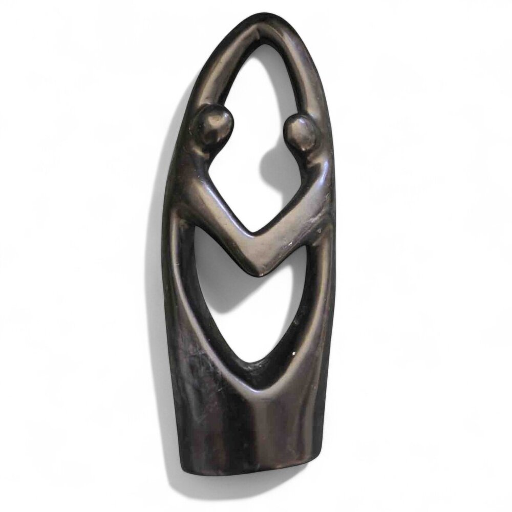 Kenya African Hand Carved Soapstone Family Love Sculpture